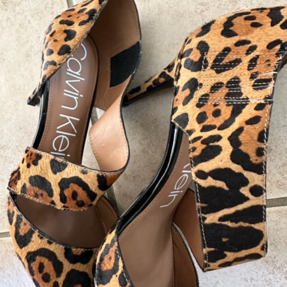 Calvin Klein Asymetrical Leopard Heels - Picture 4 of 5